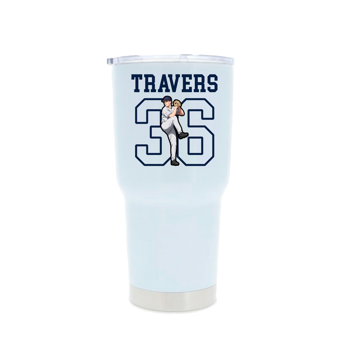 30oz Stainless Steel Tumbler — Shirsey in White