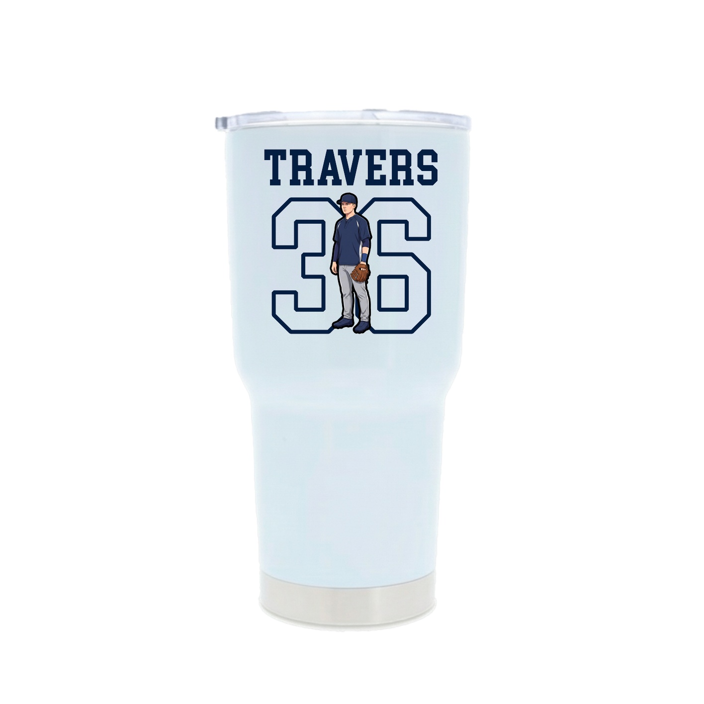 30oz Stainless Steel Tumbler — Shirsey in White