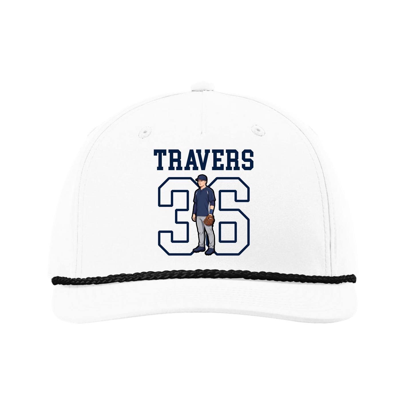Five-Panel Classic Rope Cap — Shirsey in White