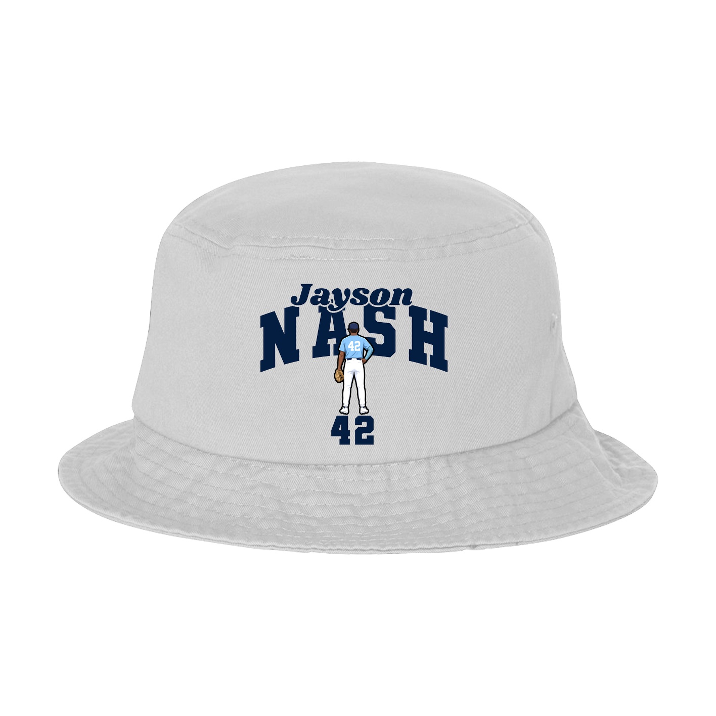 Bucket Cap — Signature Arch in White
