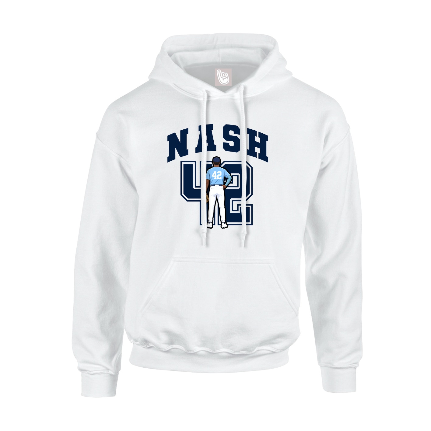Hoodie — Number in White