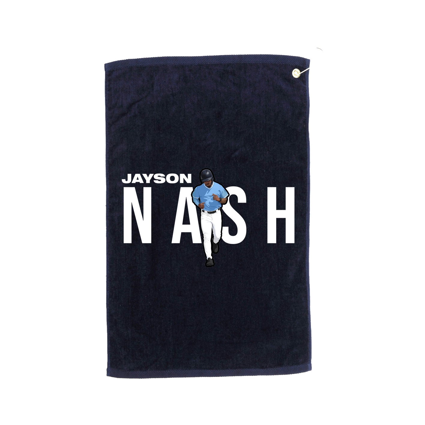 Golf Towel — Player Name in Navy