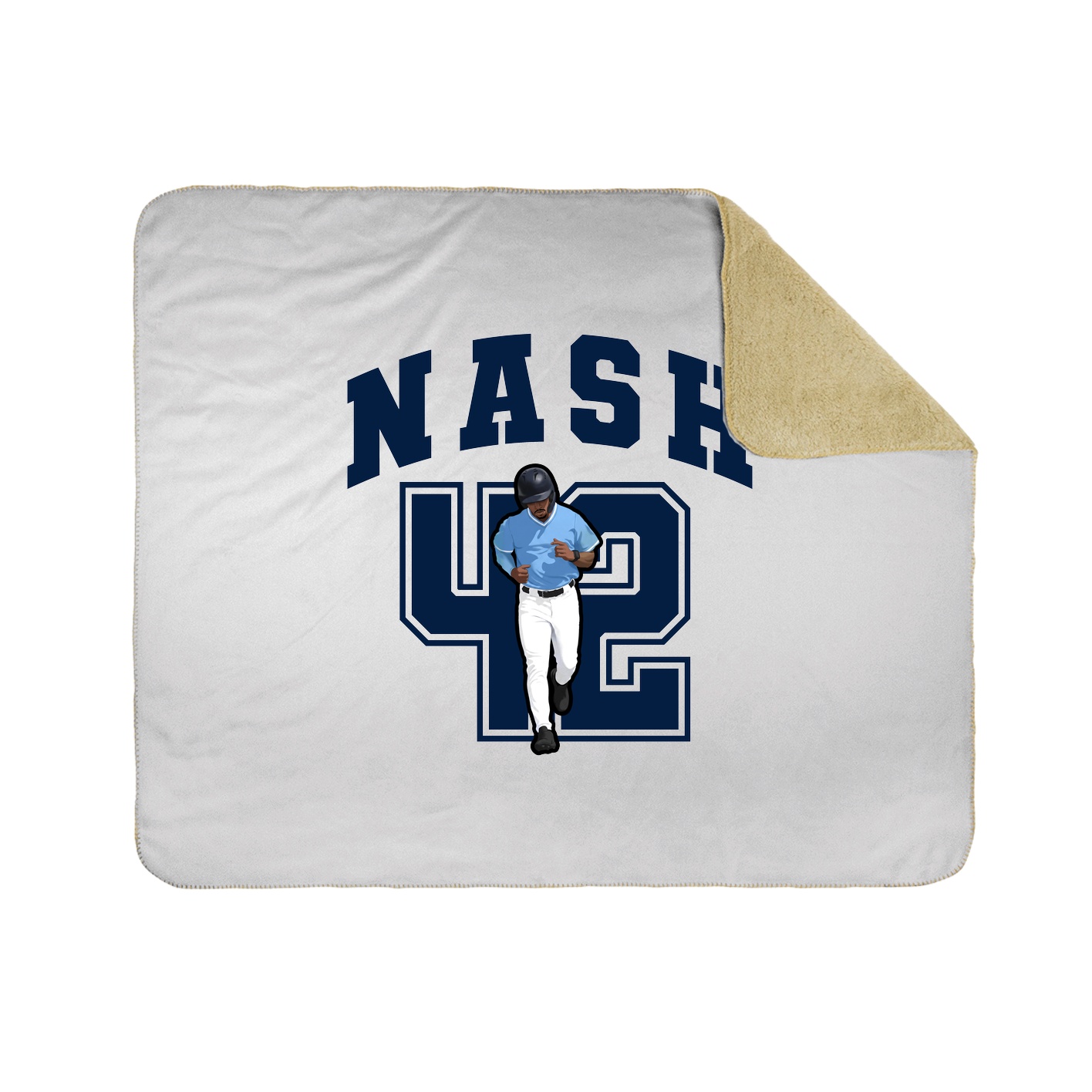 Throw Blanket — Number in White