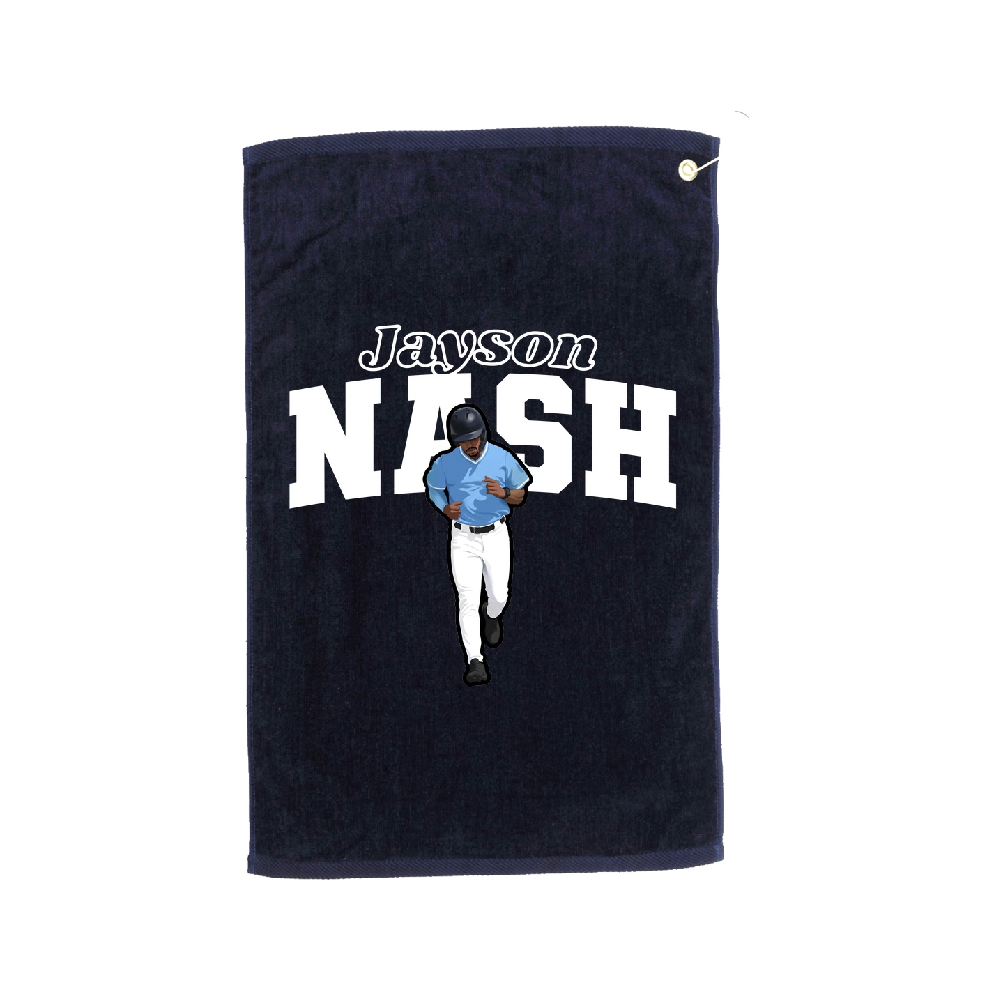 Golf Towel — Name Arch in Navy