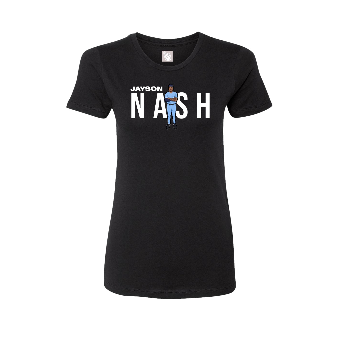 Fitted Women's Tee — Player Name in Black