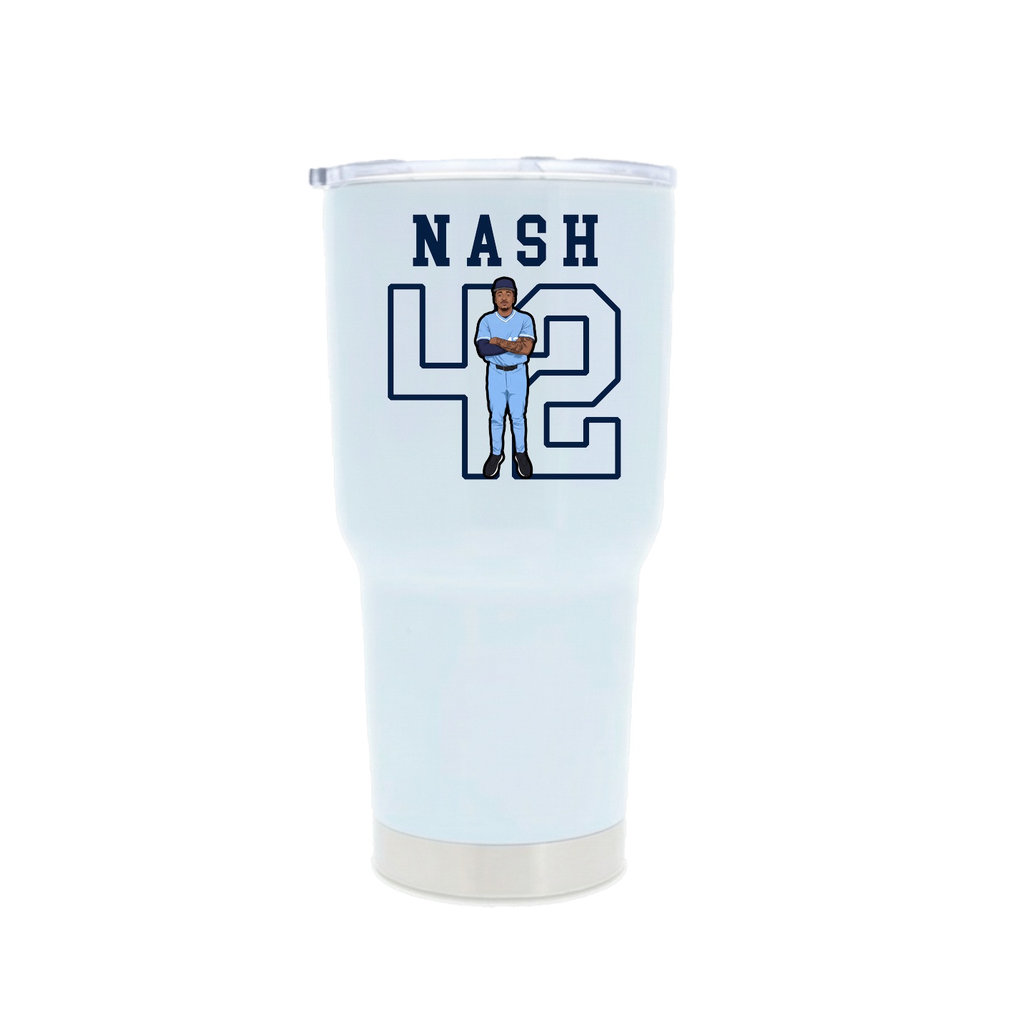 30oz Stainless Steel Tumbler — Shirsey in White