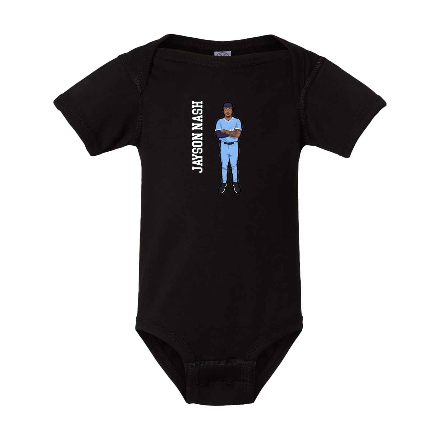 Baby Onesie — Name Vertical in Black