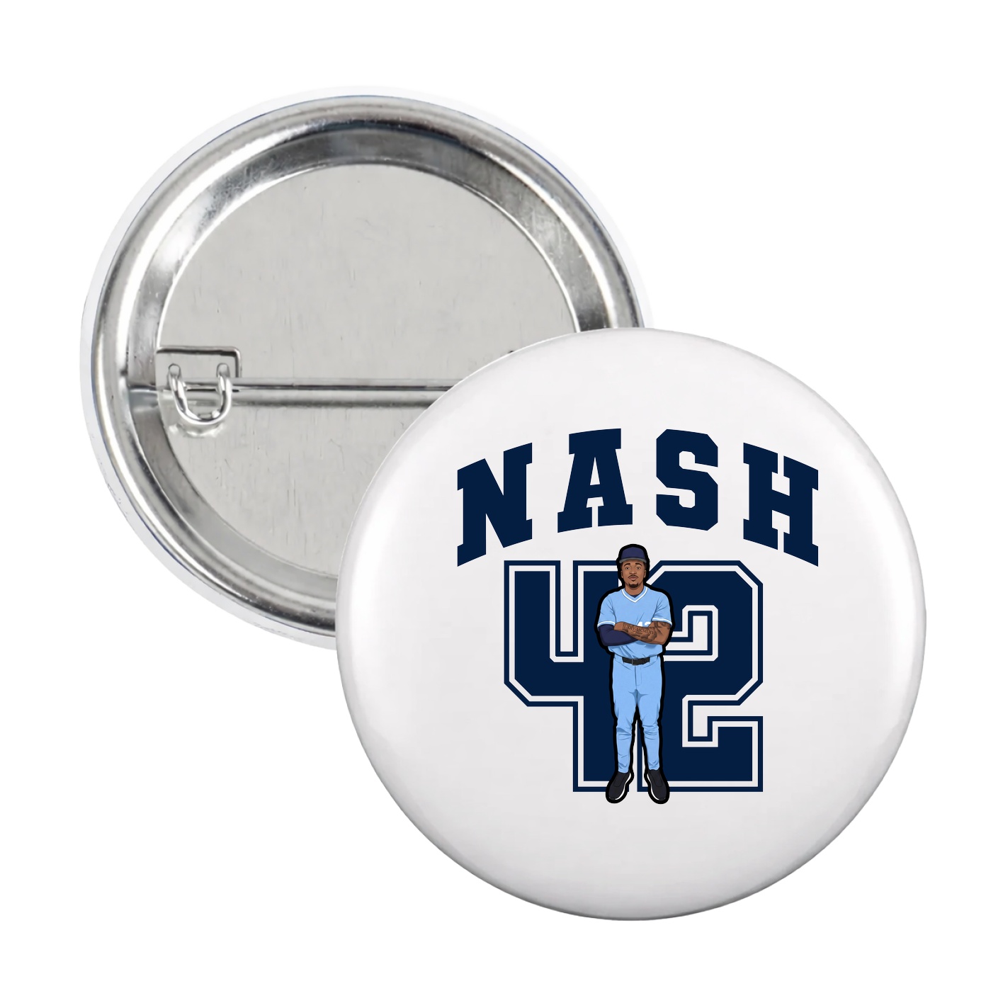 Game Day Button — Number in White