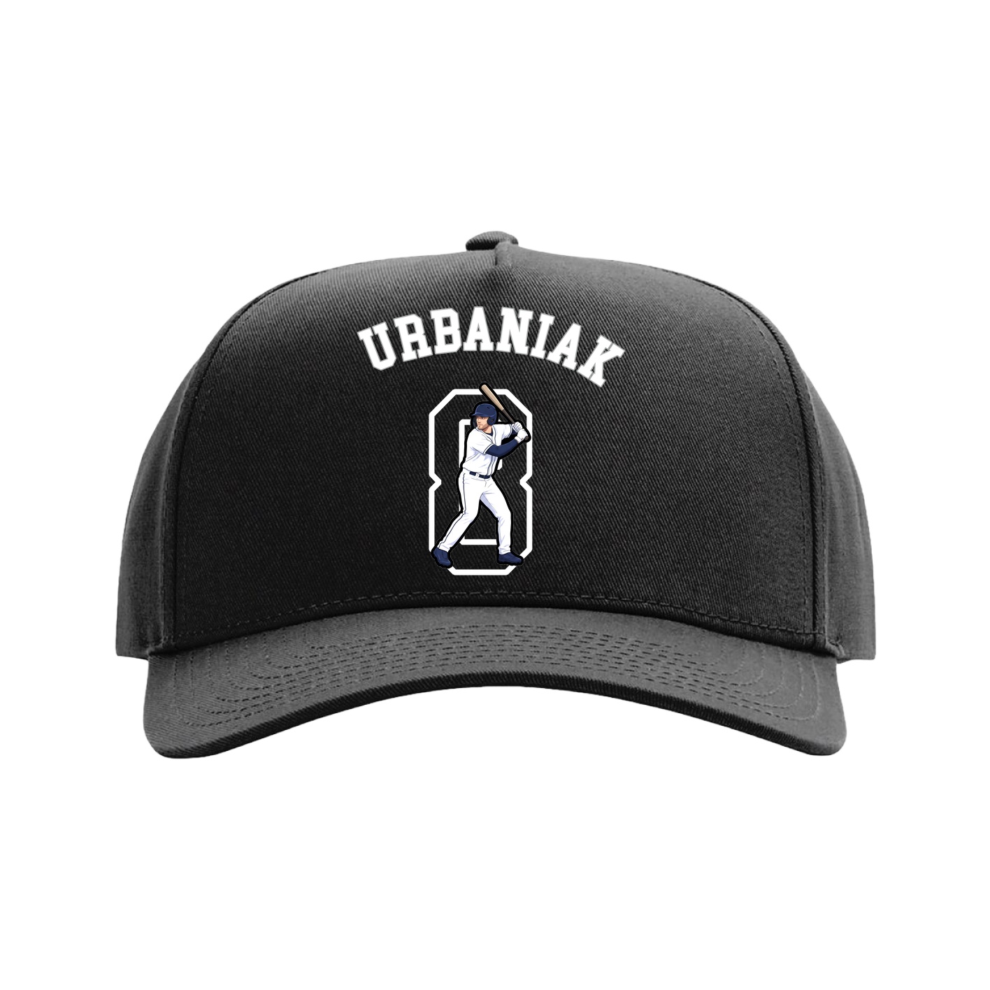 Full Fabric Five-Panel Champ Cap — Shirsey Arch in Black
