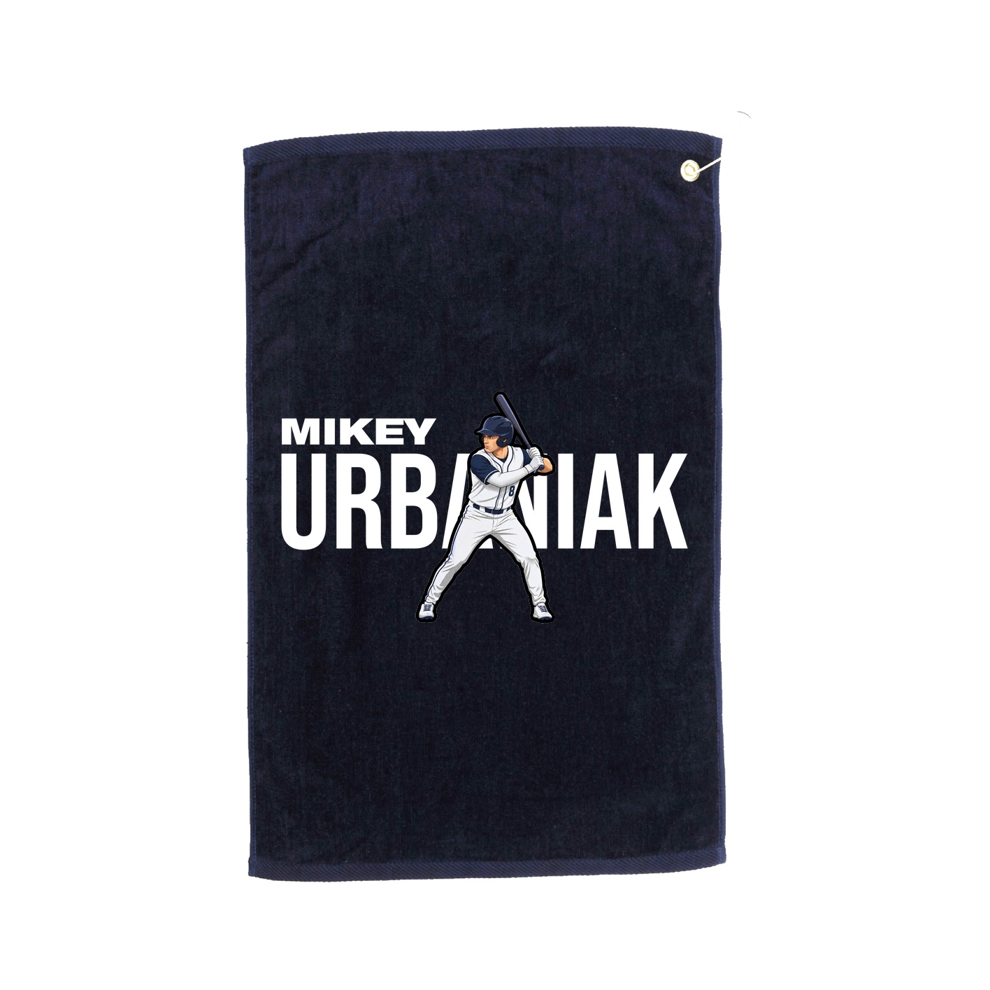 Golf Towel — Player Name in Navy