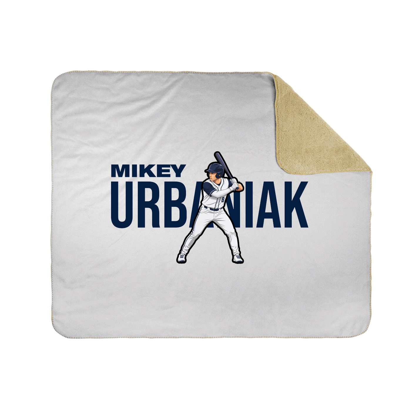 Throw Blanket — Player Name in White