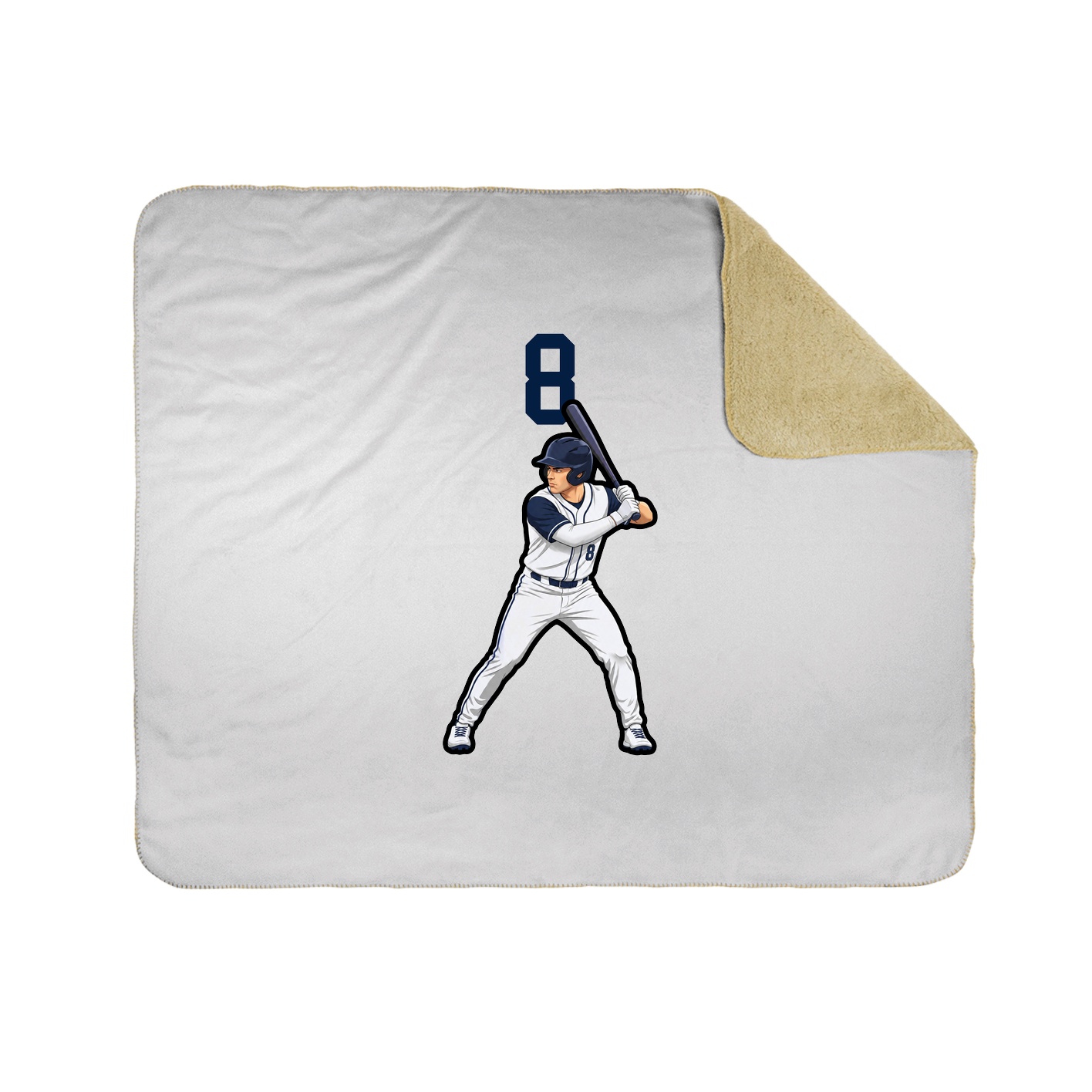 Throw Blanket — Number Top in White