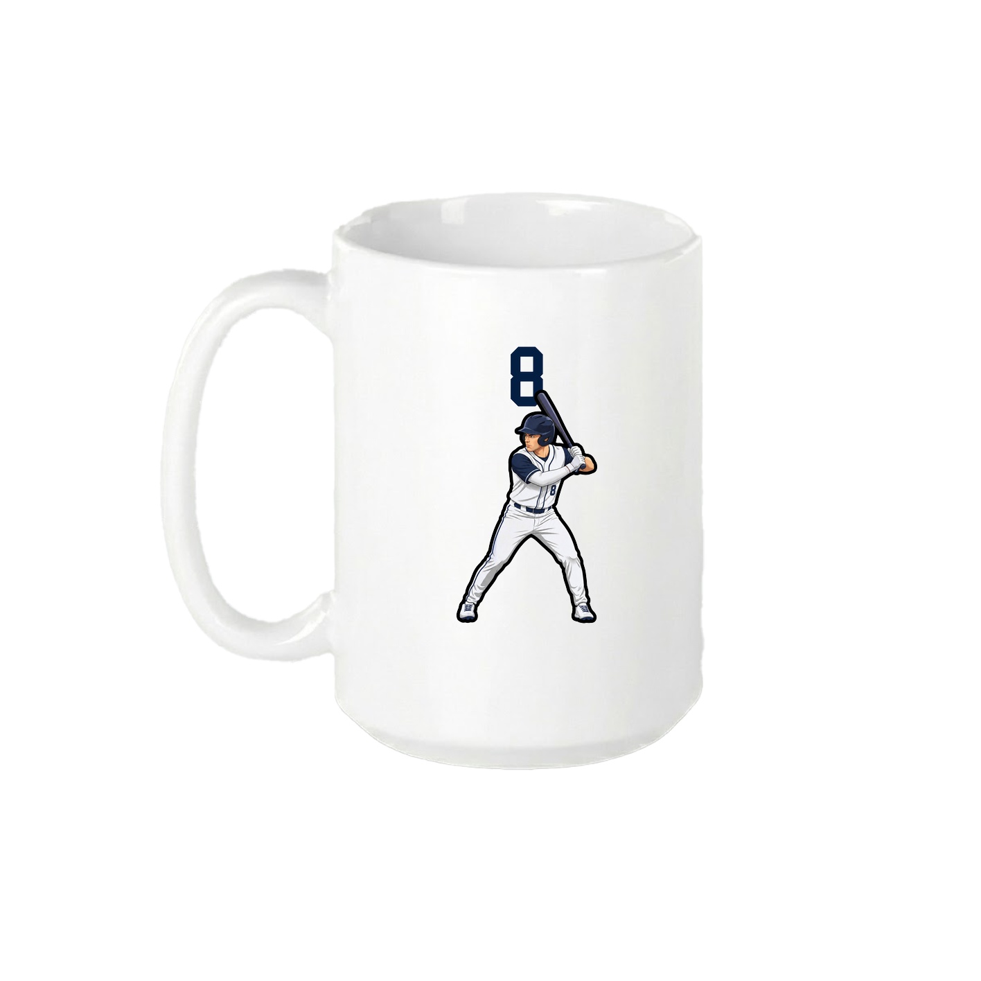 15oz Coffee Mug — Number Top in White
