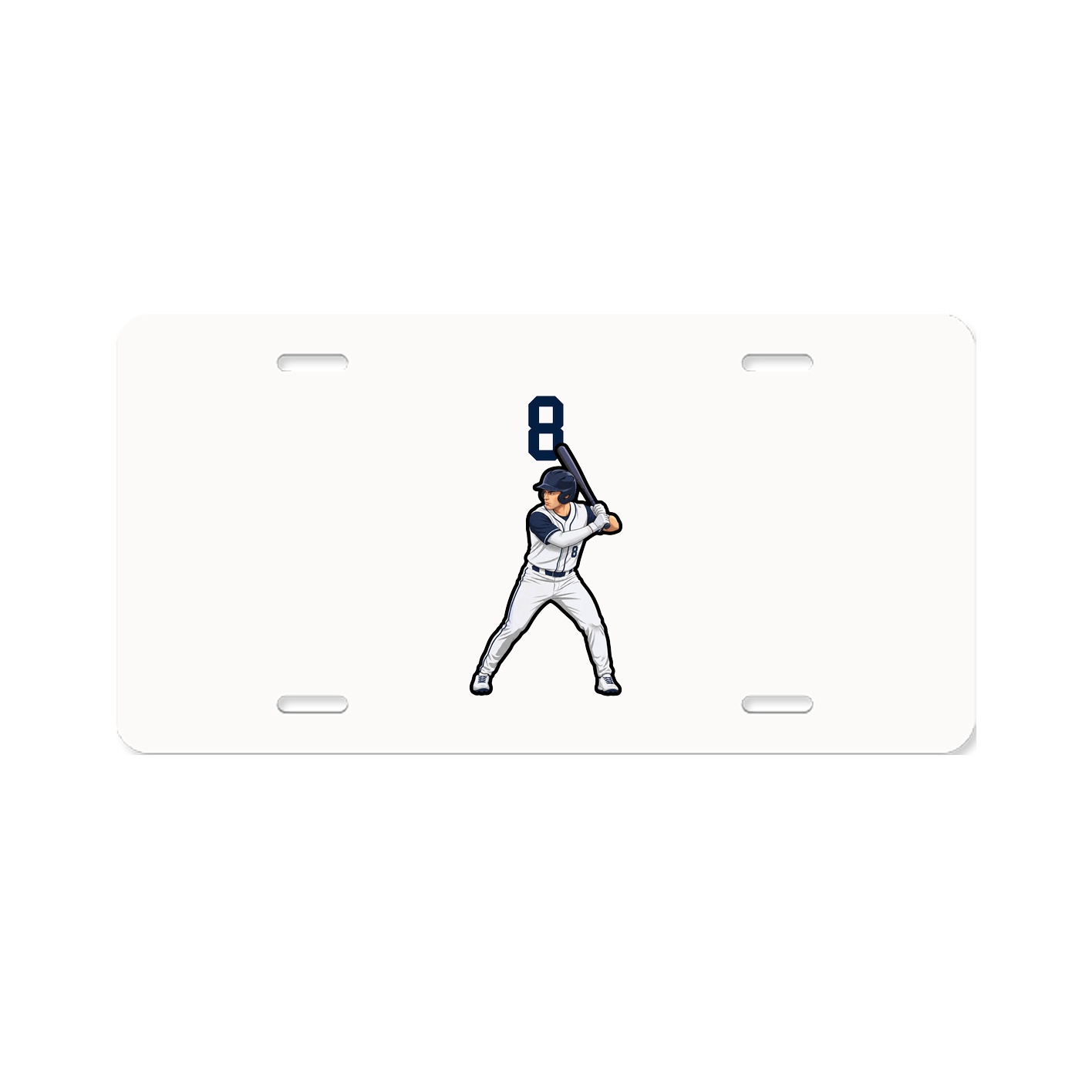 License Plate — Number Top in Classic