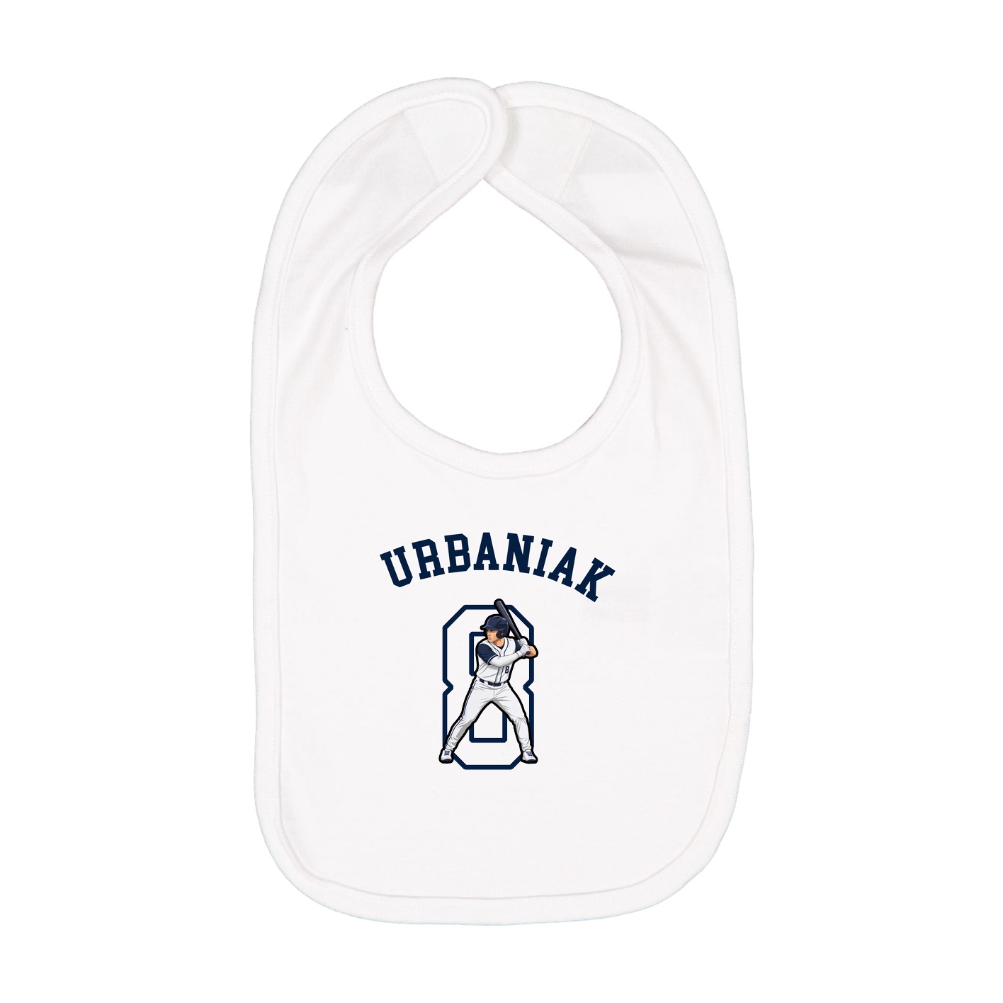 Infant Bib — Shirsey Arch in White