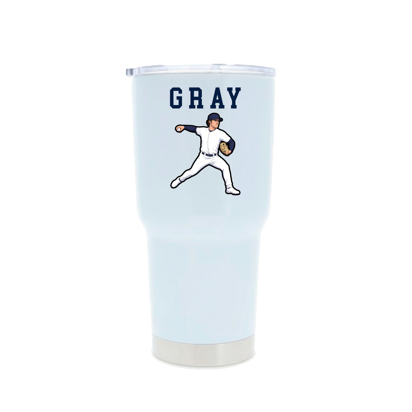30oz Stainless Steel Tumbler — Shirsey in White