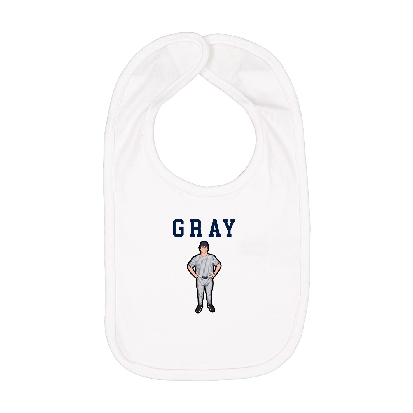 Infant Bib — Shirsey in White