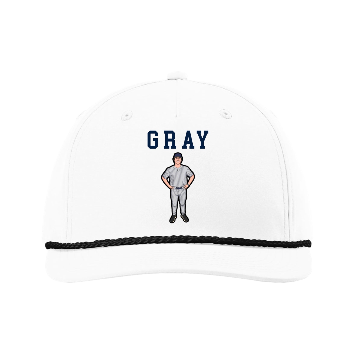 Five-Panel Classic Rope Cap — Shirsey in White