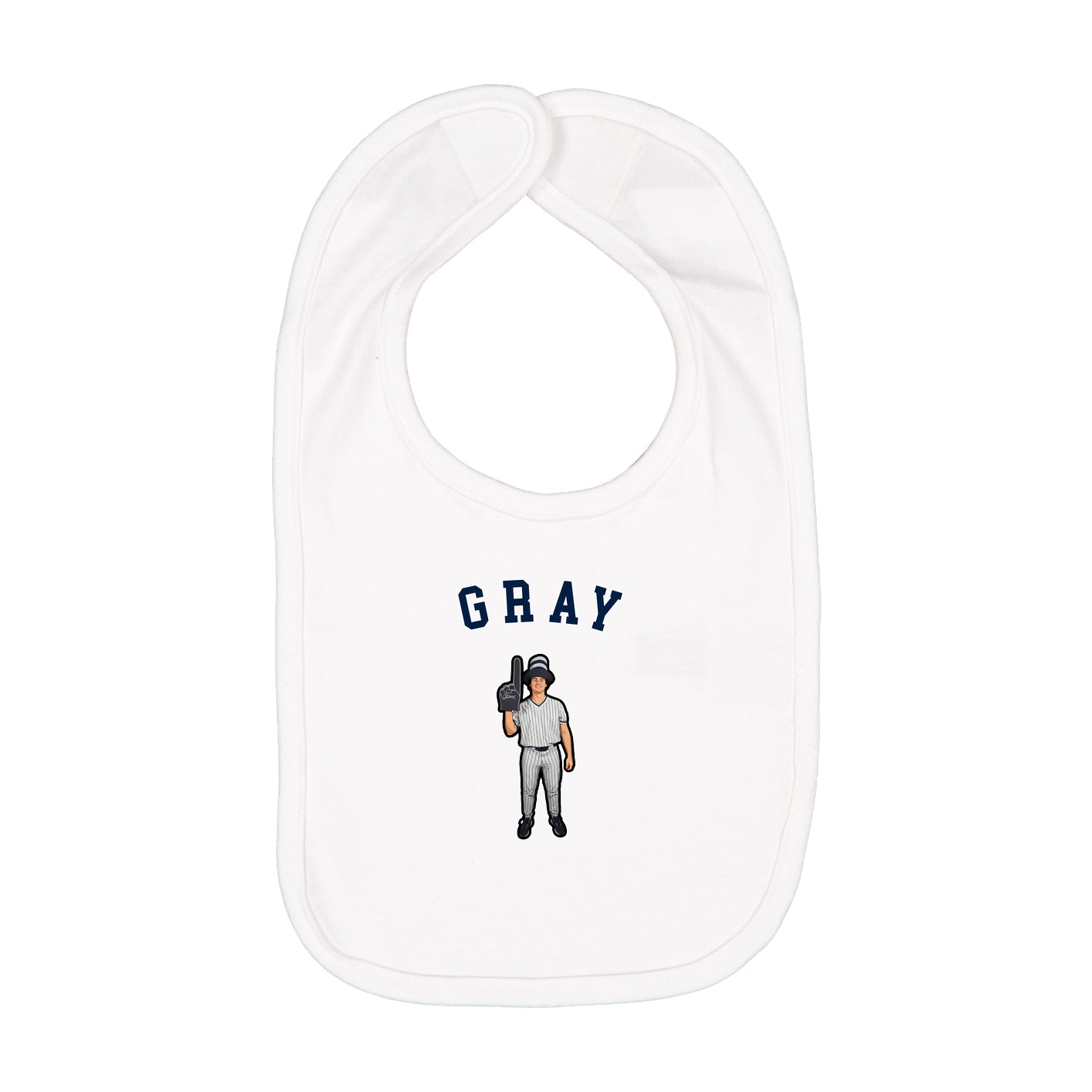 Infant Bib — Shirsey Arch in White