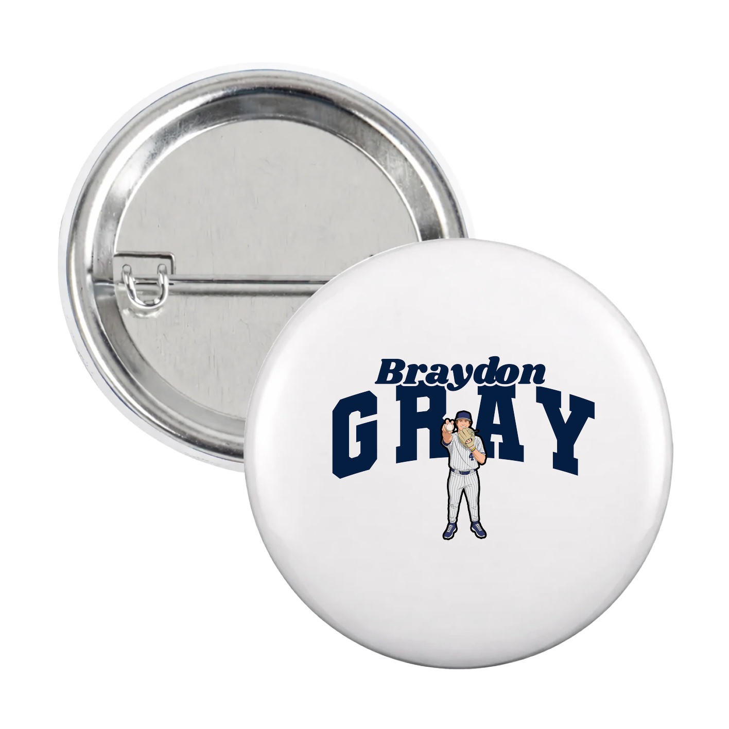 Game Day Button — Signature Arch in White