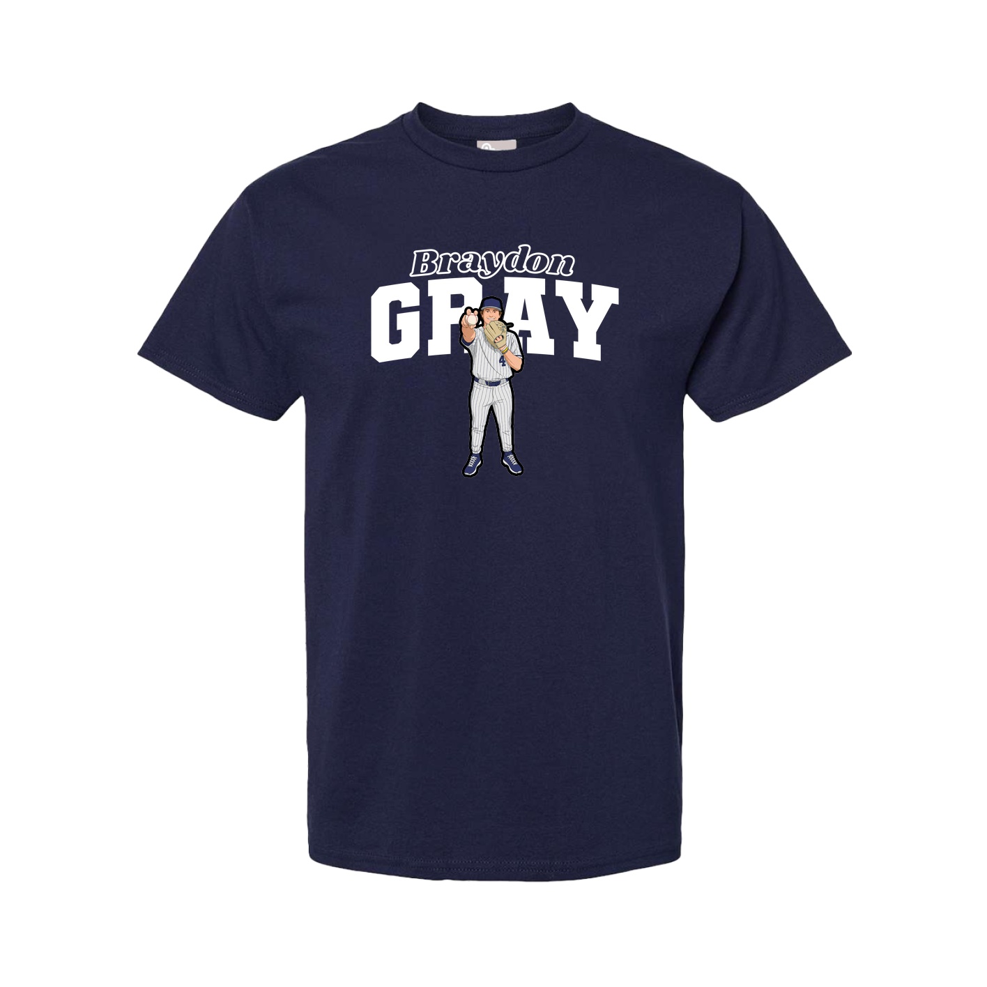 Youth Tee — Name Arch in Navy