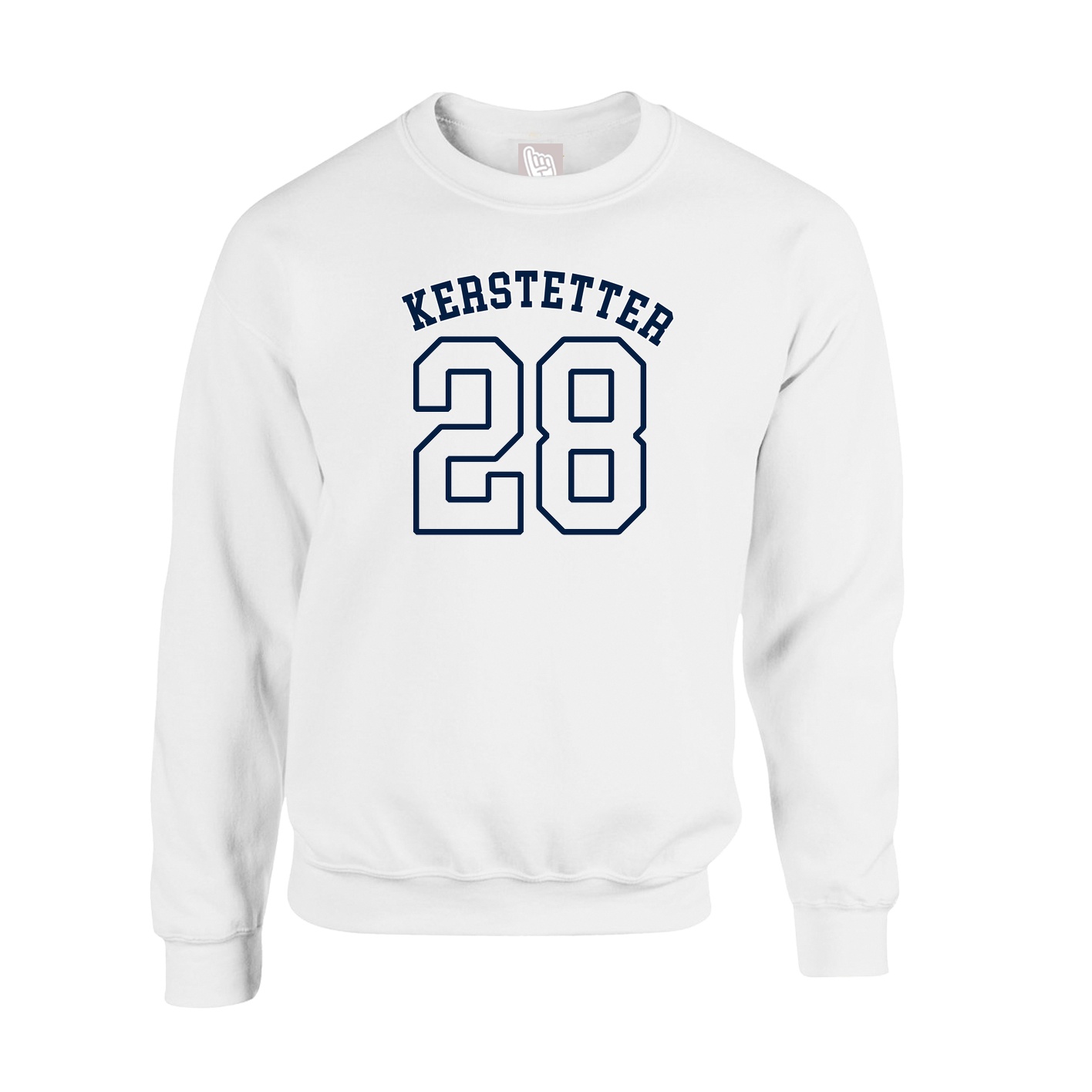 Fleece Crew — Shirsey Arch in White
