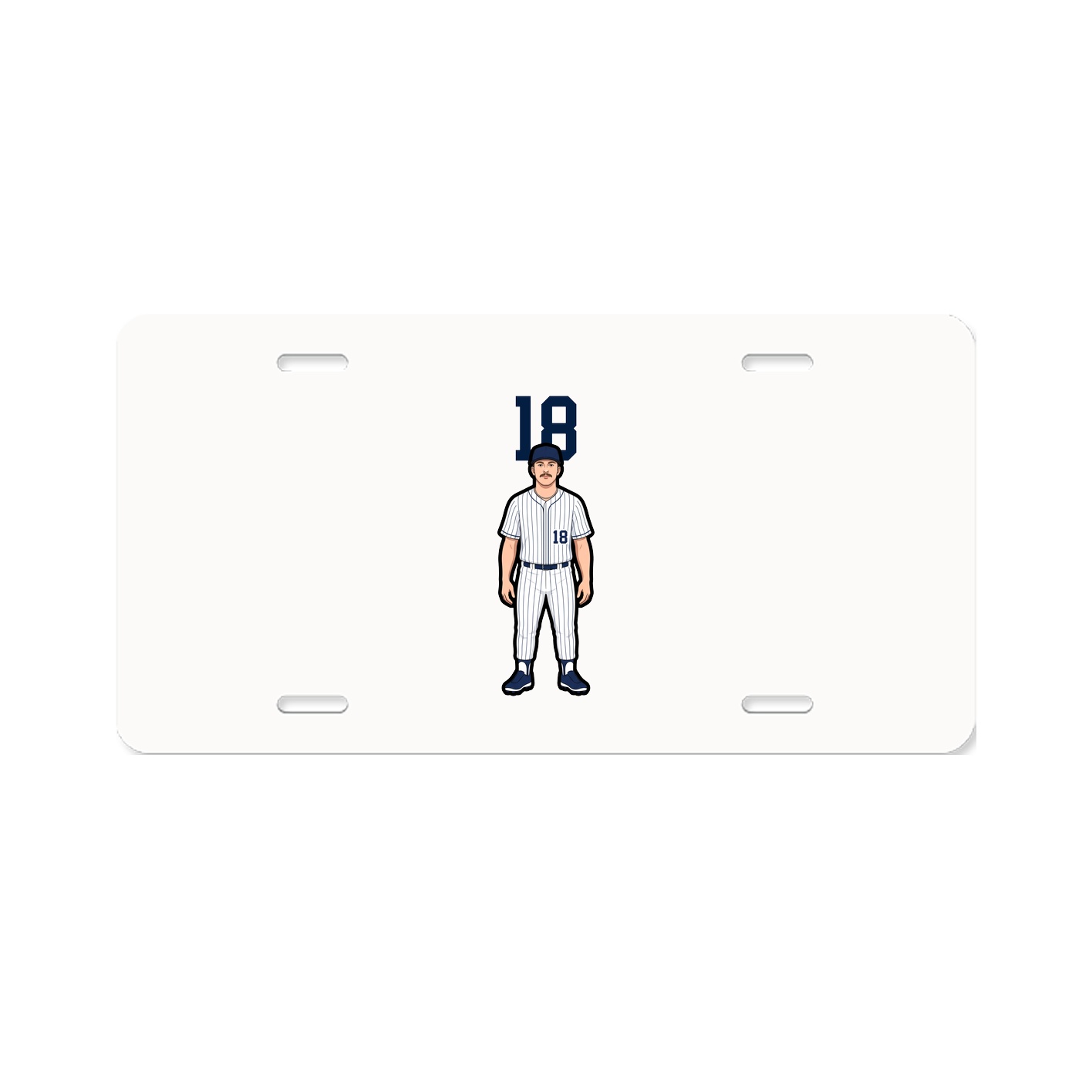 License Plate — Number Top in Classic