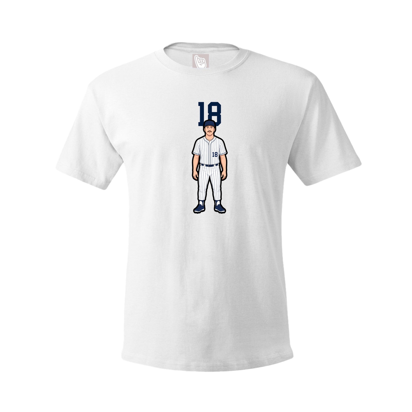 Youth Tee — Number Top in White