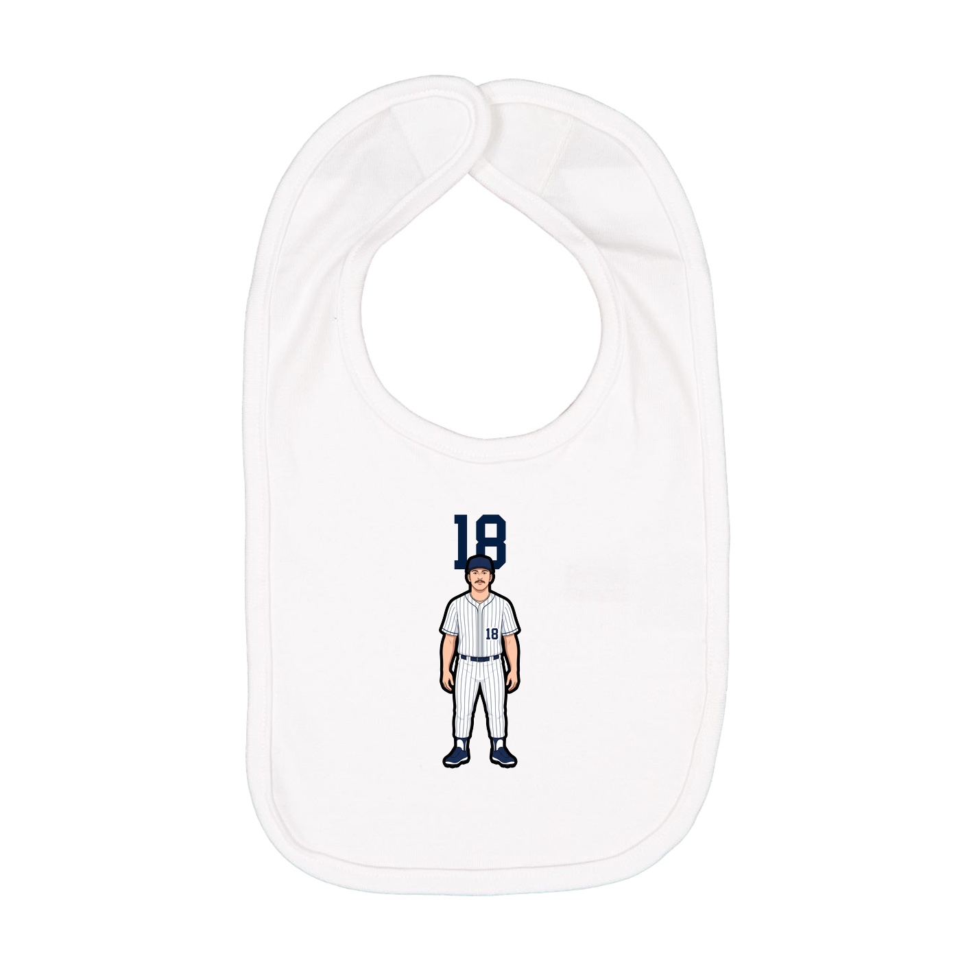 Infant Bib — Number Top in White