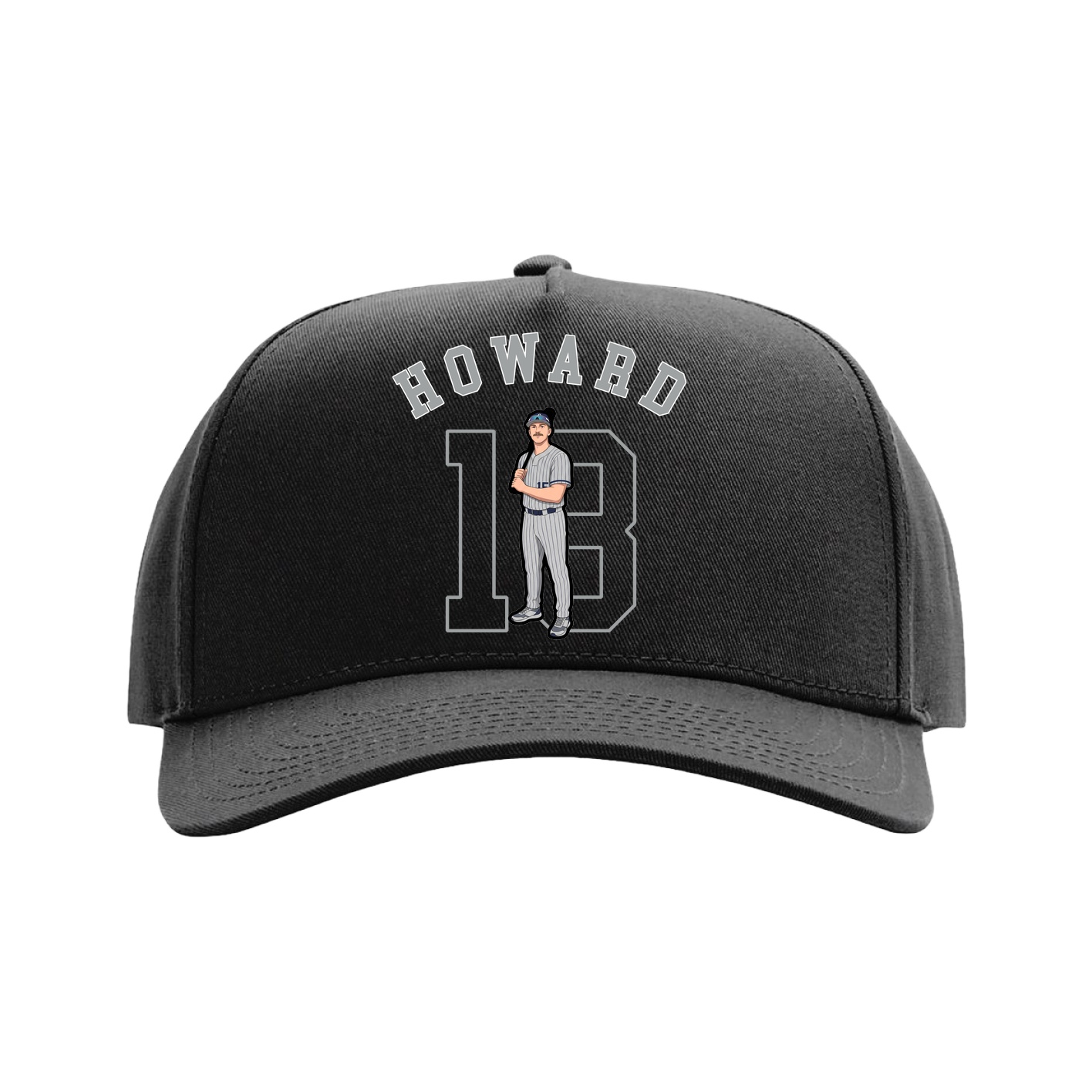 Full Fabric Five-Panel Champ Cap — Shirsey Arch in Black
