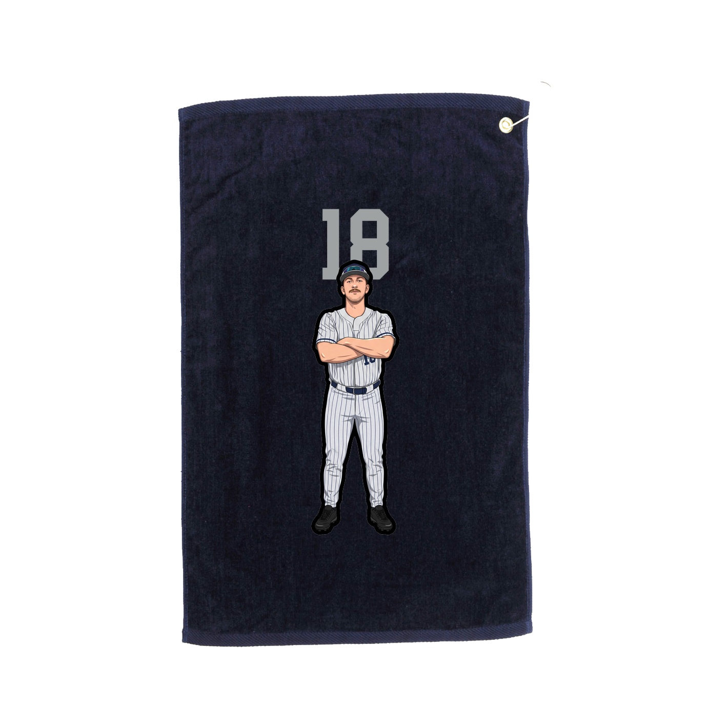 Golf Towel — Number Top in Navy