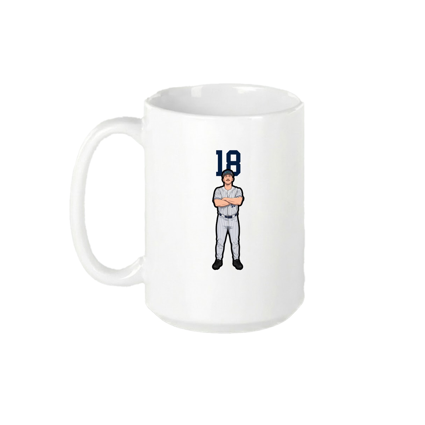 15oz Coffee Mug — Number Top in White