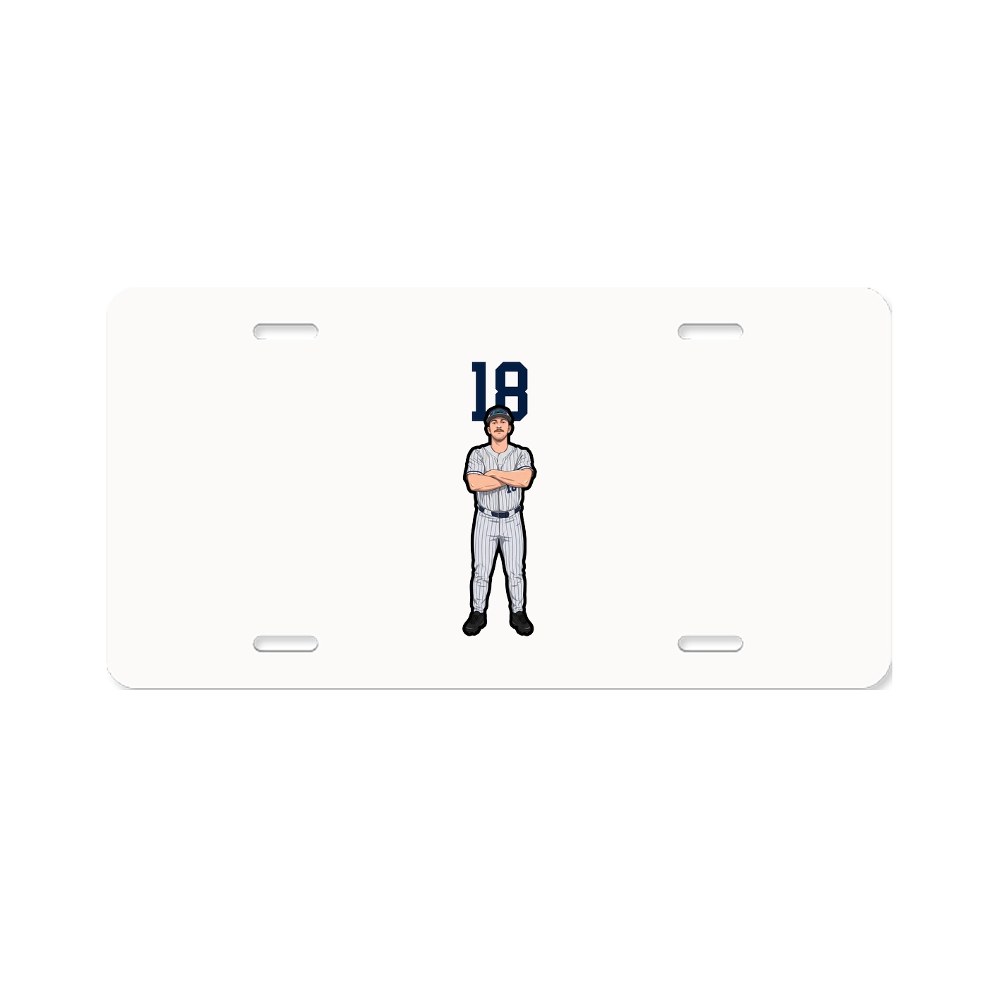 License Plate — Number Top in Classic