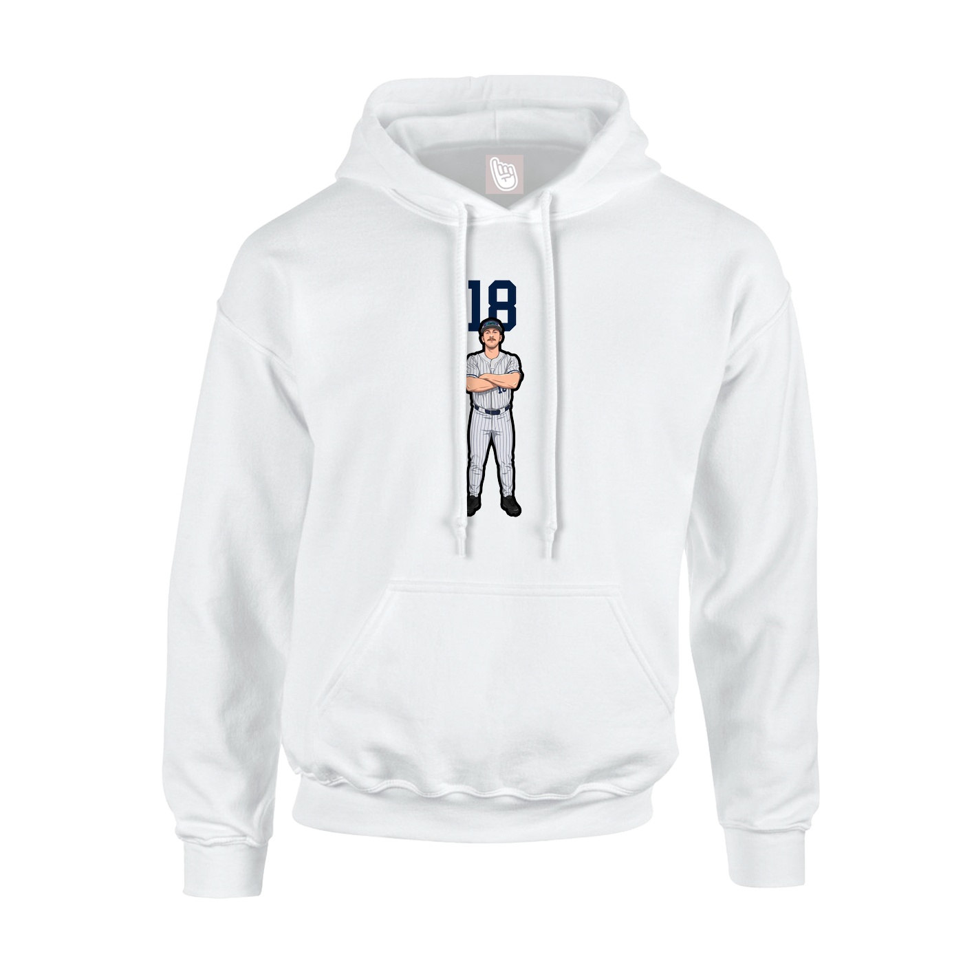 Hoodie — Number Top in White