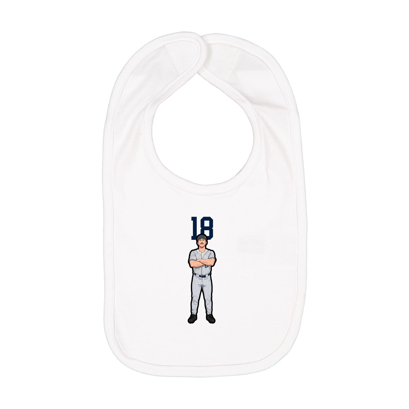 Infant Bib — Number Top in White