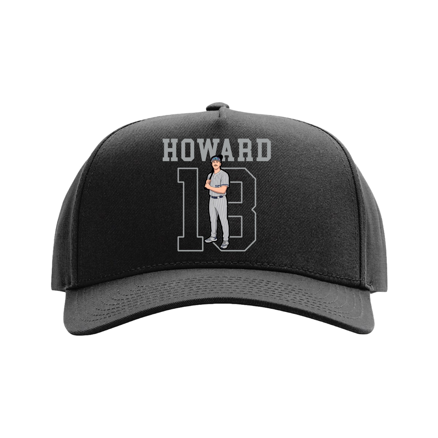 Full Fabric Five-Panel Champ Cap — Shirsey in Black