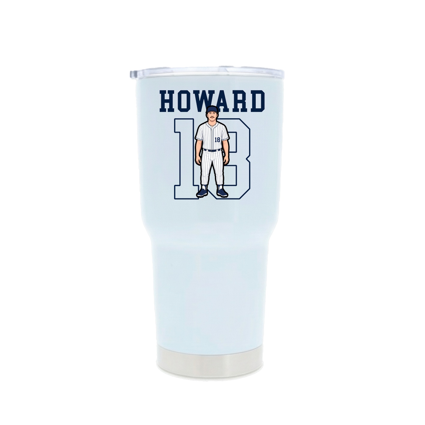 30oz Stainless Steel Tumbler — Shirsey in White