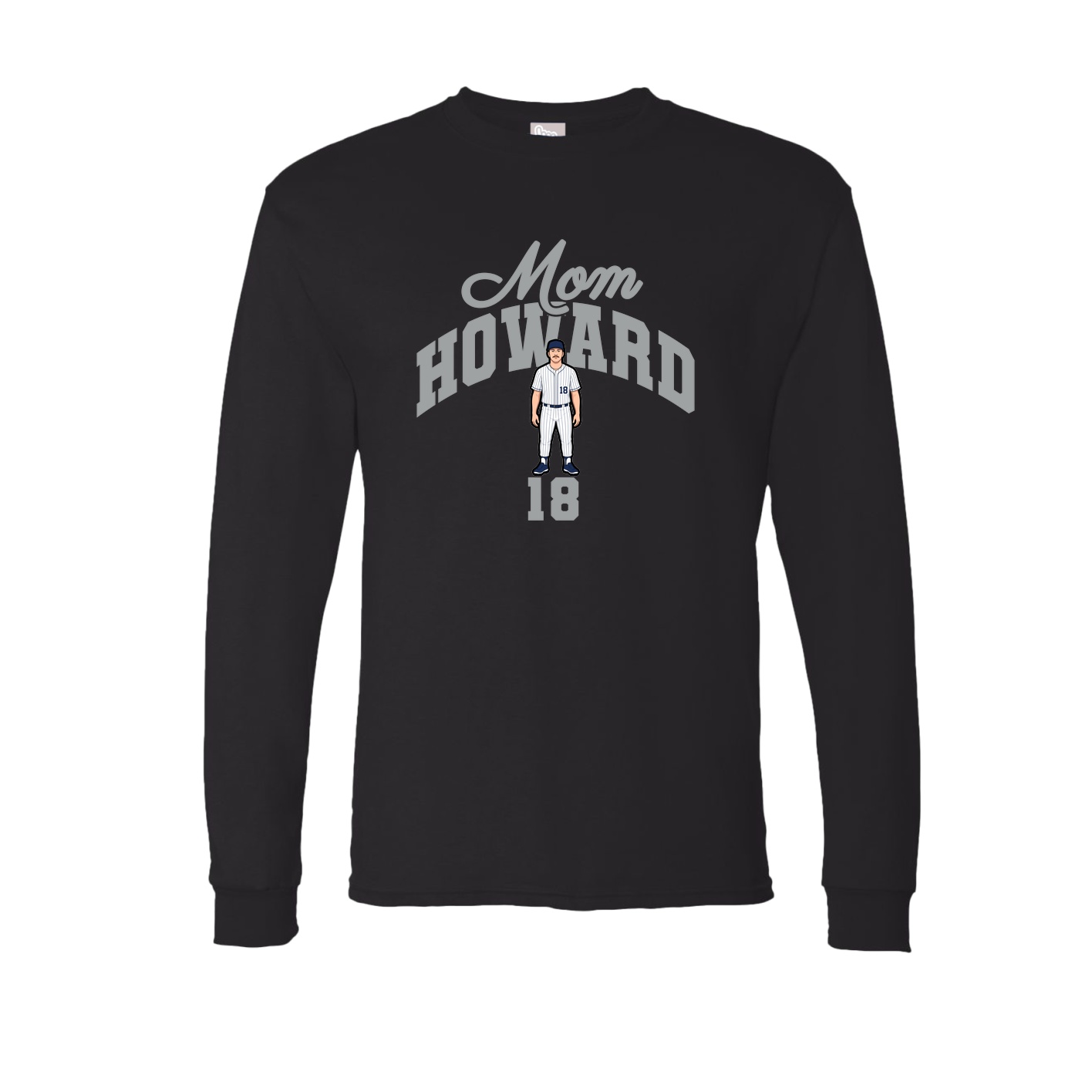 Long Sleeve Tee — Mothers Day Arch in Black
