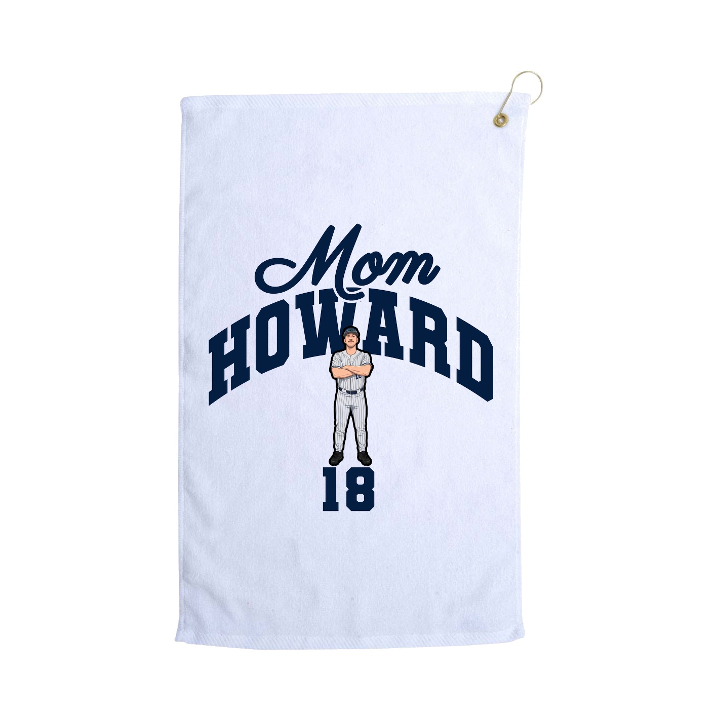 Golf Towel — Mothers Day Arch in White