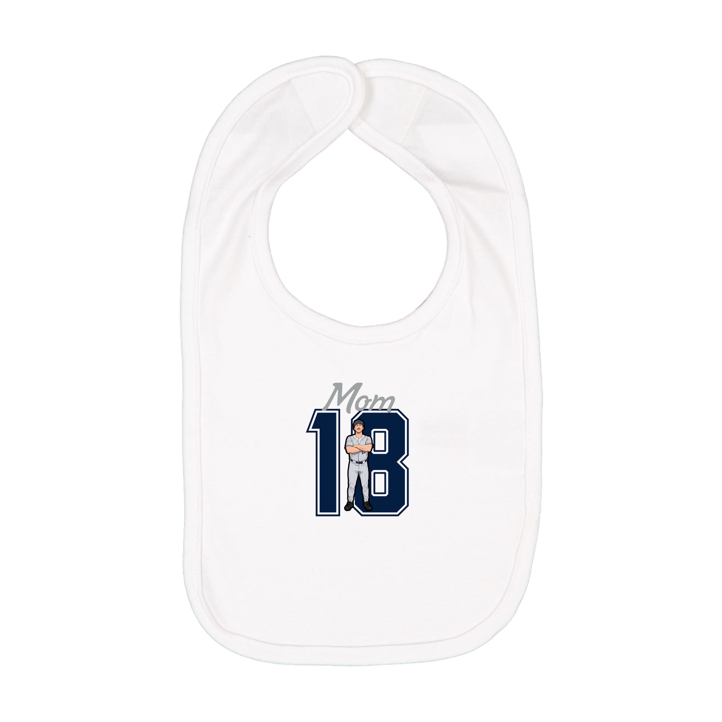 Infant Bib — Mothers Day Shirsey in White