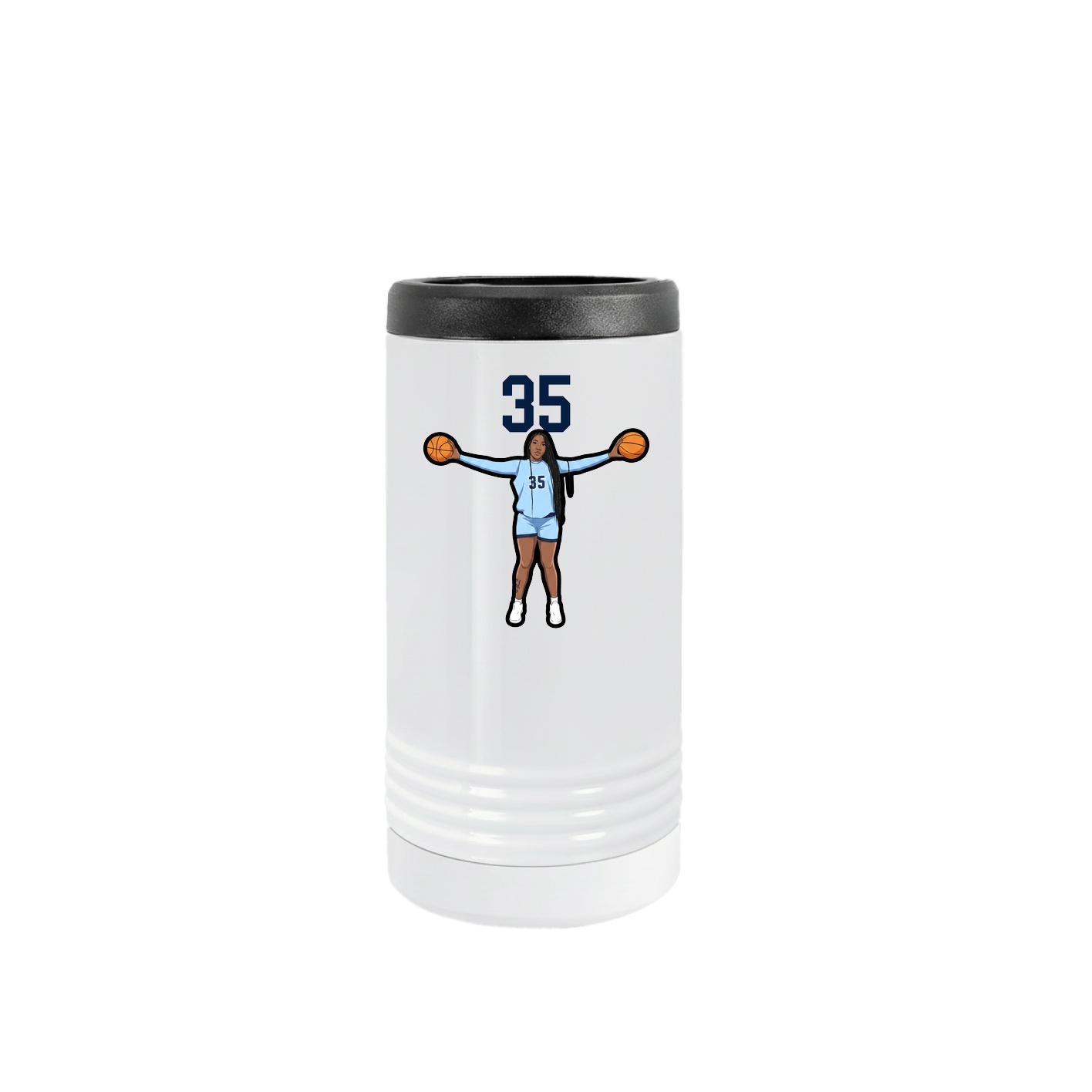 Slim Beverage Holder — Number Top in White