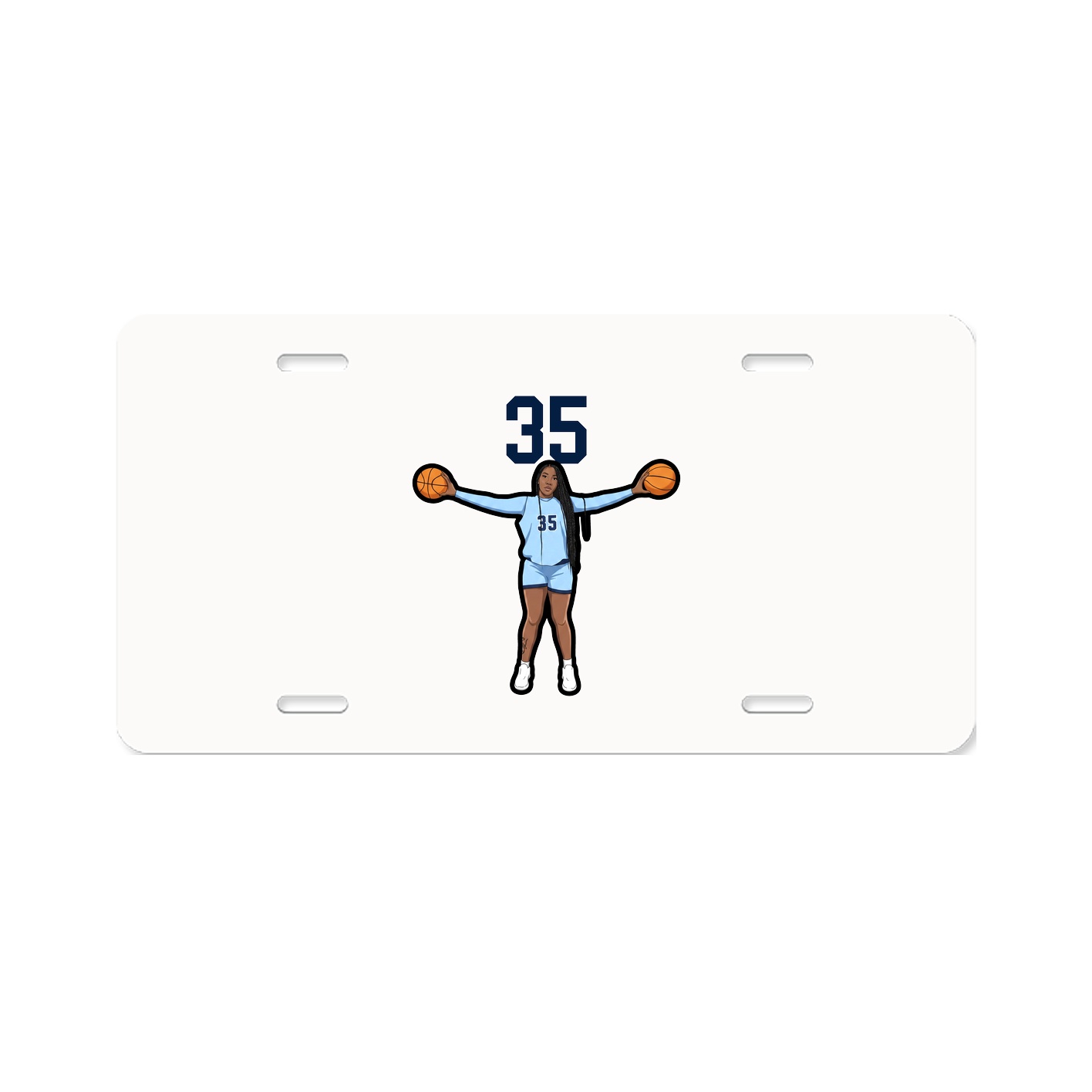 License Plate — Number Top in Classic