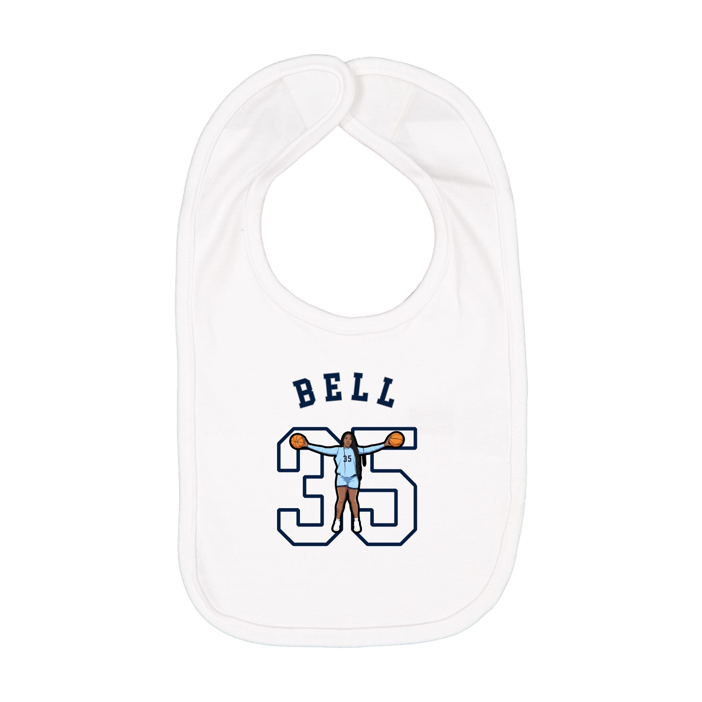 Infant Bib — Shirsey Arch in White