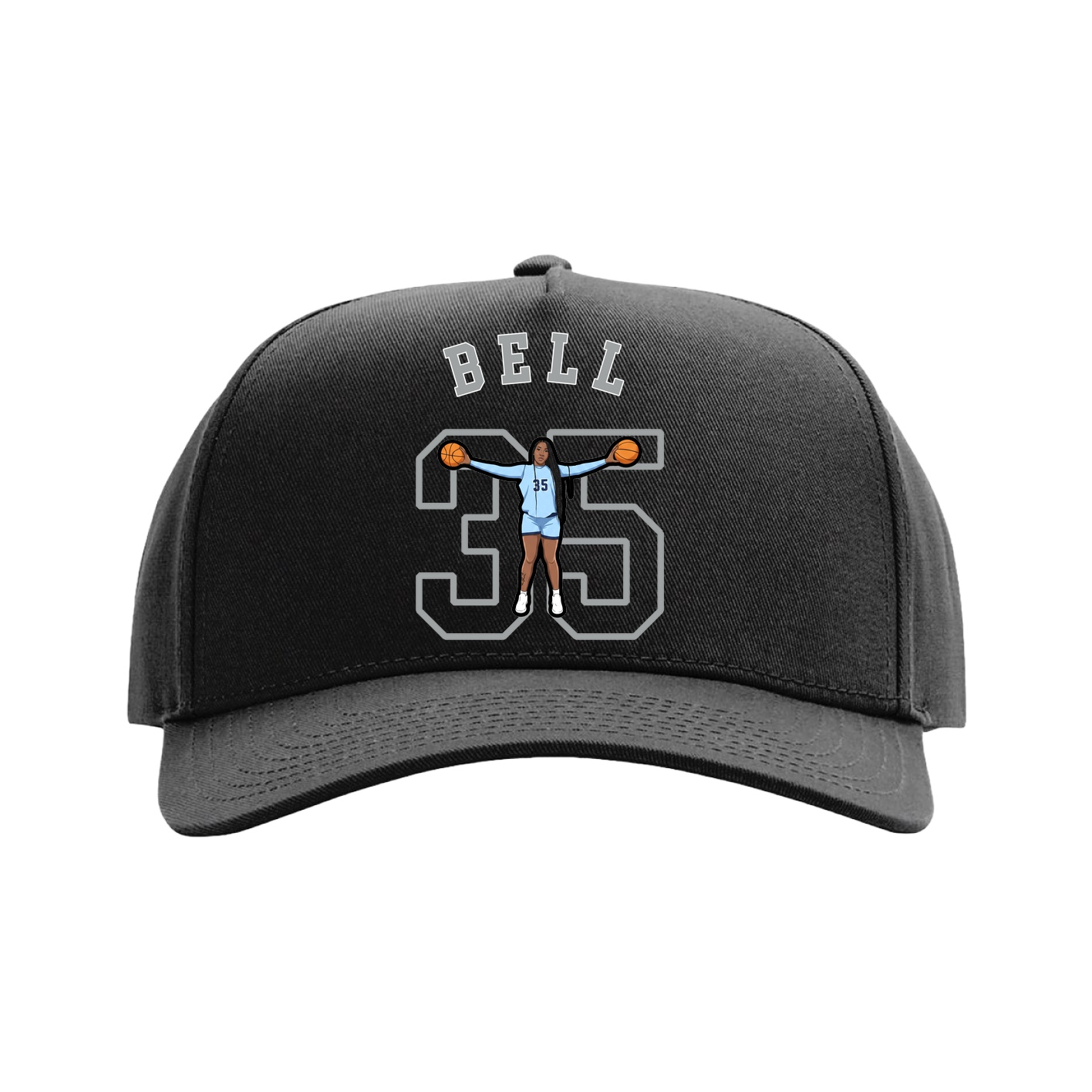 Full Fabric Five-Panel Champ Cap — Shirsey Arch in Black
