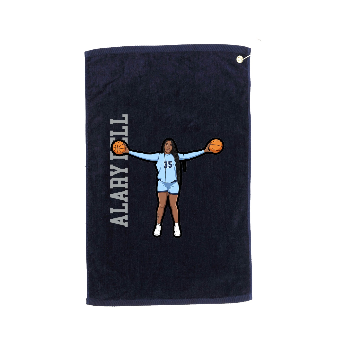 Golf Towel — Name Vertical in Navy