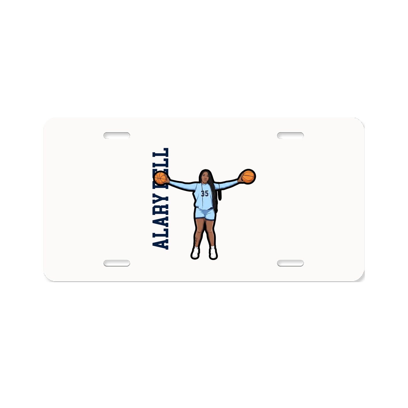 License Plate — Name Vertical in Classic