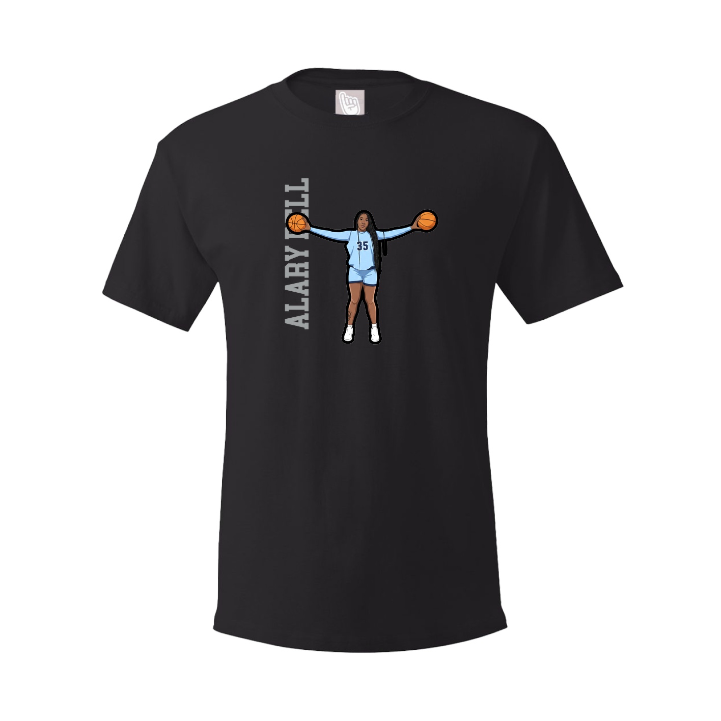 Youth Tee — Name Vertical in Black