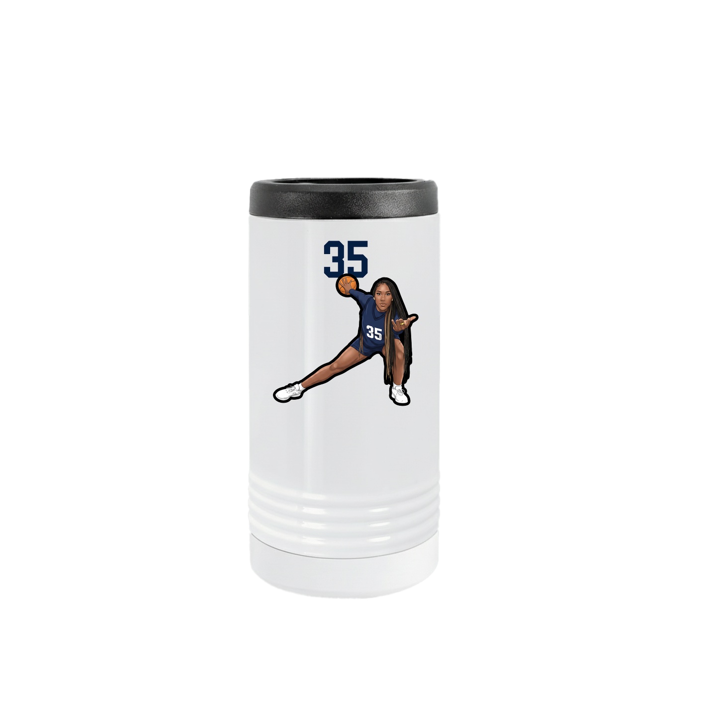 Slim Beverage Holder — Number Top in White