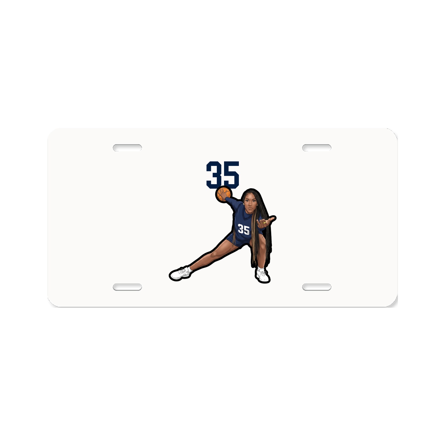 License Plate — Number Top in Classic