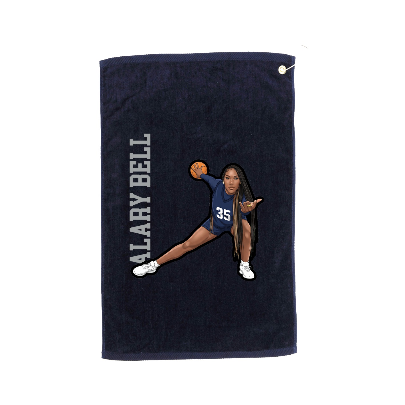 Golf Towel — Name Vertical in Navy
